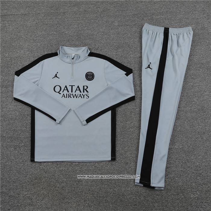 Tuta da Track Felpa
 Paris Saint-Germain Jordan 23-24 Bambino
 Grigio
